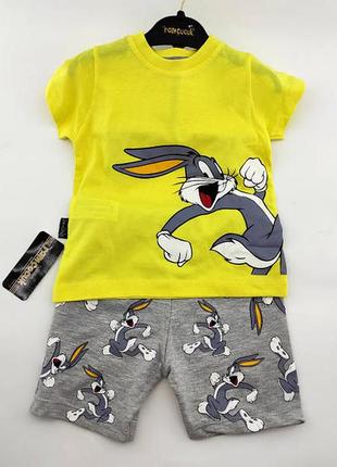 Дитячі костюми 2, 3 роки туреччина - літній з шортами для хлопчиків жовтий