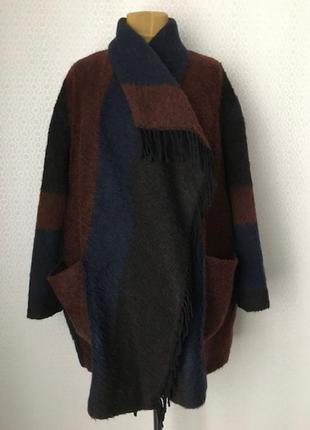 Длинноворсное тонкое стильное пальто оверсайз от peruna (marks&spencer), размер xl2 фото