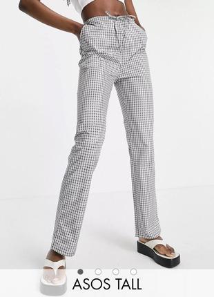 Штаны брюки в клетку asos tall на высокую девушку