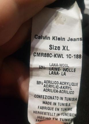 Очень красивый коричневый шерстяной свитер пуловер calvin klein jeans размер l-xl6 фото