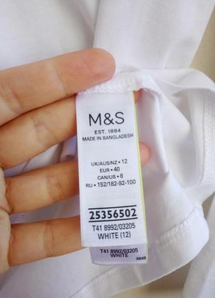 Білий бавовняний реглан/лонгслів з відкритою спиною marks&spencer6 фото