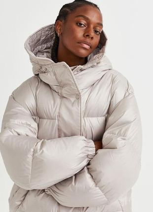 Пуховик куртка курточка пуффер puffer пухова куртка h&m hm xs s2 фото