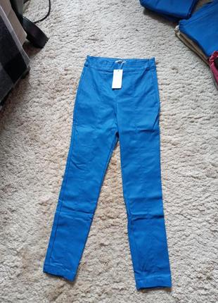 Матовые кожаные брюки с восковым напылением1 фото