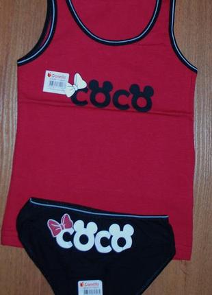 Комплект майка трусики 2-3 зріст 98-104 донелла donella коко мінні маус