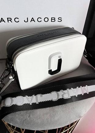 Сумка у стилі marc jacobs b/w  у чорно-білому кольорі8 фото