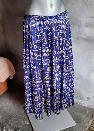 Винтажная французская юбка в стиле versace плиссе пышная2 фото