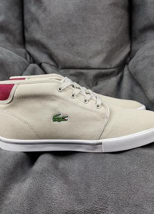 Original lacoste ampthill мужские высокие кеды кроссовка