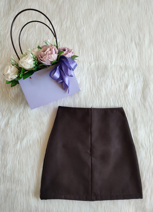 Жіноча шоколадна кашемірова спідниця