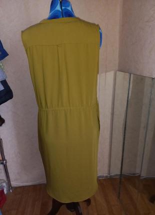 Оливковое платье-рубашка h&m6 фото