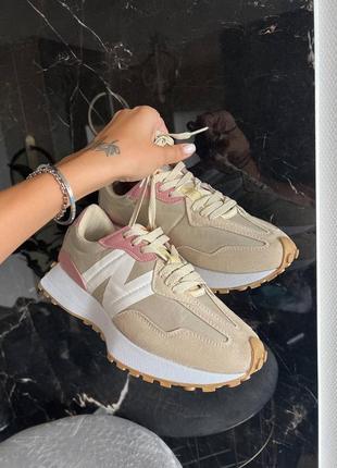 Nb 327 beige pink кроссовки6 фото