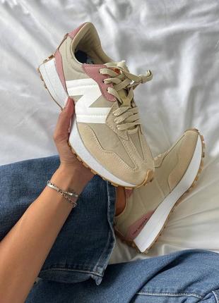 Nb 327 beige pink кросівки