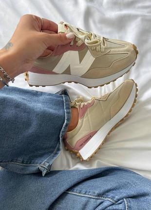 Nb 327 beige pink кроссовки5 фото