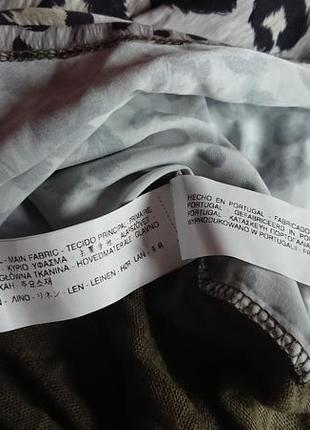 Брендова фірмова жіноча лляна футболка zara,оригінал,нова з бірками,розмір м, made in portugal, 100%  льон.6 фото