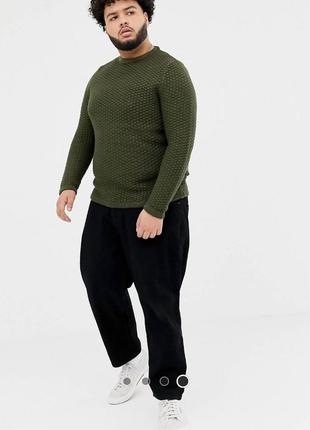 Трендовый джемпер с круглым вырезом asos, зеленый свитер plus size, кофта asos3 фото