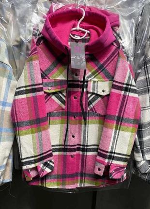 Теплая рубашка для девочек