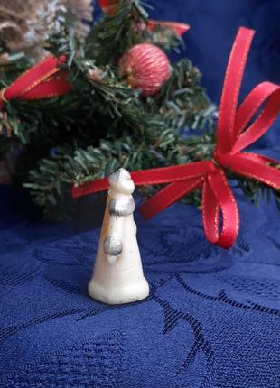 1950-е! 🎄☃️ дед мороз елочная новогодняя игрушка советская малютка миниатюра винтаж целлулоид эмали3 фото