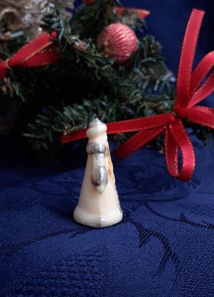 1950-е! 🎄☃️ дед мороз елочная новогодняя игрушка советская малютка миниатюра винтаж целлулоид эмали4 фото