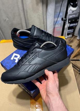 Чоловічі кросівки korte reebok royal glide оригінал нові оригінал чорні шкіра
