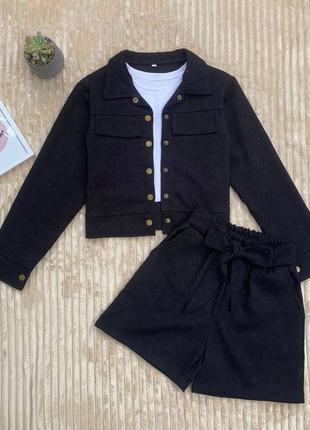Вельветовый костюм тройка для девочки