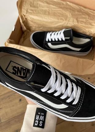 Женские кроссовки,кеды vans old skool black/white4 фото