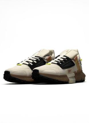 Мужские кроссовки reebok zig kinetica edge beige brown