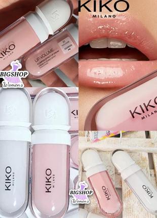 3д 3d блиск крем для губ kiko milano lip volume 01 - tutu rose1 фото