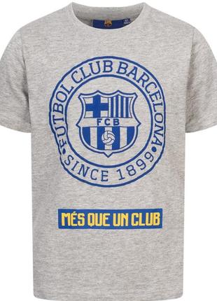 Оригінал дитяча футболка fc barcelona emblem сірий зріст 128