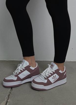 Кроссовки adidas forum bold white bordo