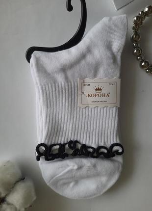 Шкарпетки з оргінальною резинкою в рубчик жіночі гарна якість1 фото