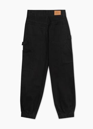 Черные джинсы jogger из твила4 фото