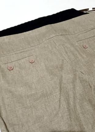 Лляні штани lexus jeans бежеві штани6 фото