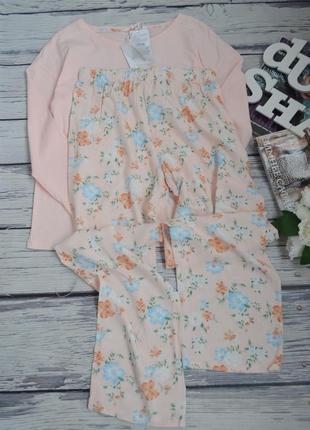 L нова фірмова жіноча піжама домашній костюм квіти lc waikiki вайкікі8 фото