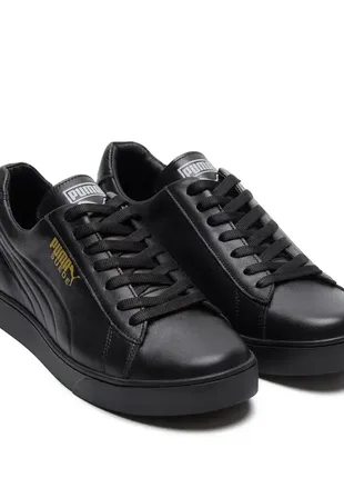 Новомодные мужские кожаные кроссовки в стиле puma smash black