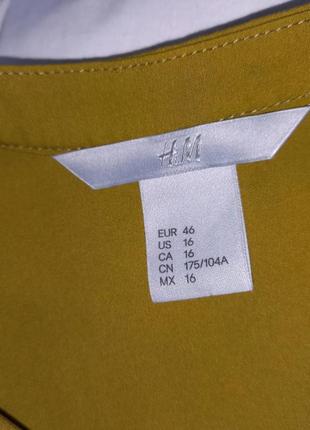 Оливковое платье-рубашка h&m 8