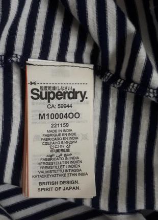 Футболка, футболка в полоску, черно-белая футболка, фирменная футболка superdry6 фото