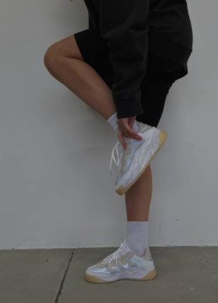 Кросівки adidas nitebal white gum6 фото