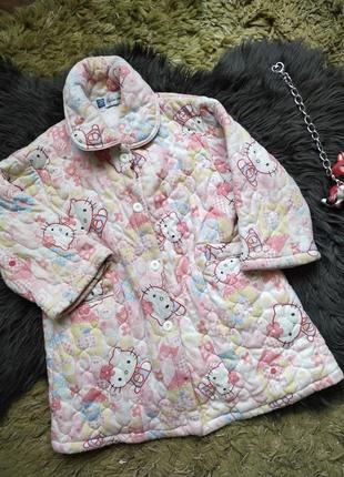 Детский стеганный халат для девочки хэлоу китти laf