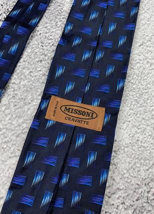 Шелковый винтажный галстук missoni
