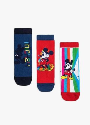 5-6/7-8 лет новый фирменный набор комплект 3 пары упаковка носка микки маус mickey mouse koton