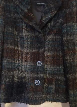 Пиджак -жакет,теплый ,букле, альпака2 фото