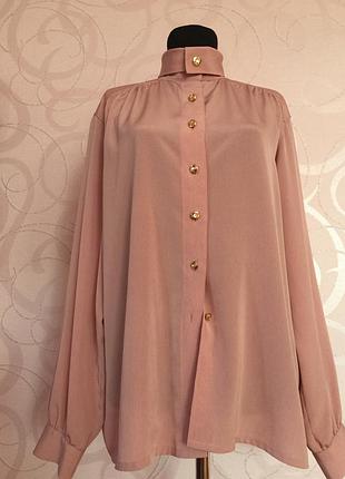 Елегантна вінтажна блузка, персикова блузка
