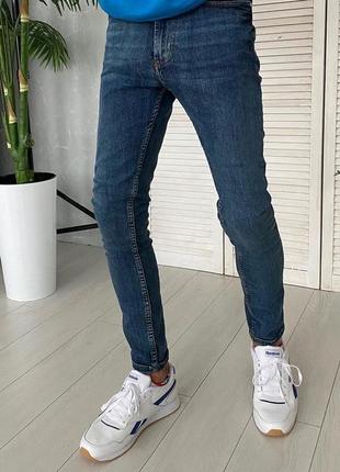 Новая коллекция❗️синие базовые мужские джинсы скинни zara man