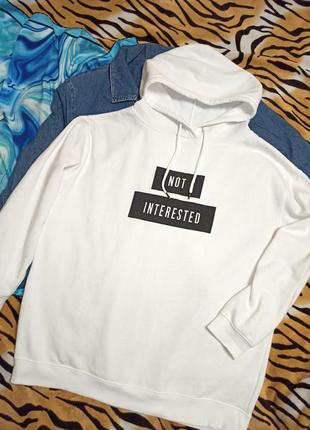 Теплый коттоновый свитшот,худи,46-54разм