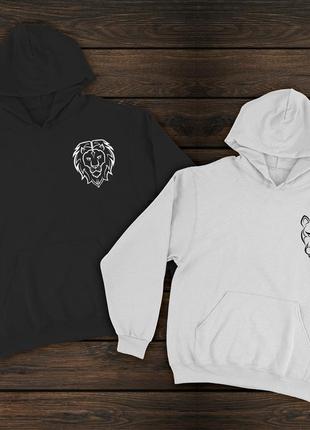 Парные худи с принтом - львы