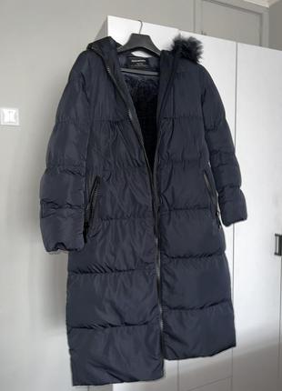 Зимнє синє пальто жіноче xl6 фото