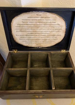 Интерьерная коробка для чай декупаж