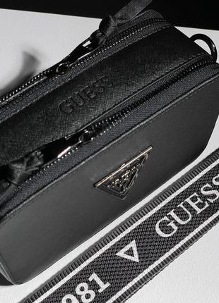 Женская стильная черная сумка guess тренд сезона2 фото