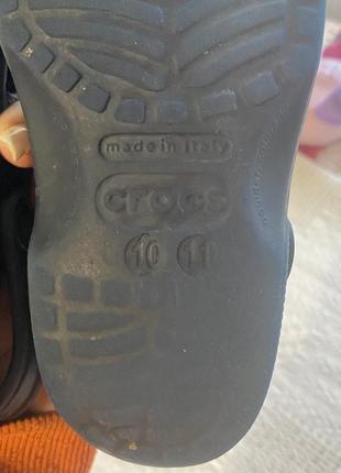 Crocs 10-11 детские сандалии тапочки оригинал темно синие2 фото