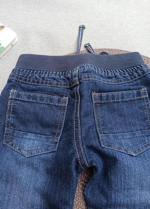 Дитячі джинси з підкладкою 1,5-2 роки утеплені теплі штани для хлопчика малюка4 фото