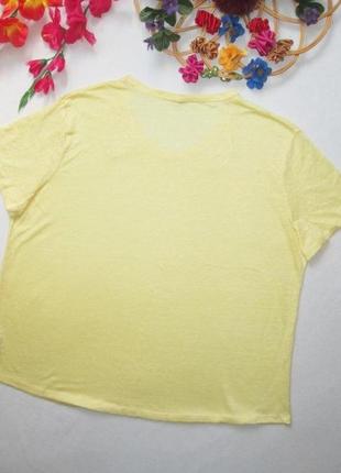 Шикарна лляна стрейчева футболка батал 100% льон hema3 фото